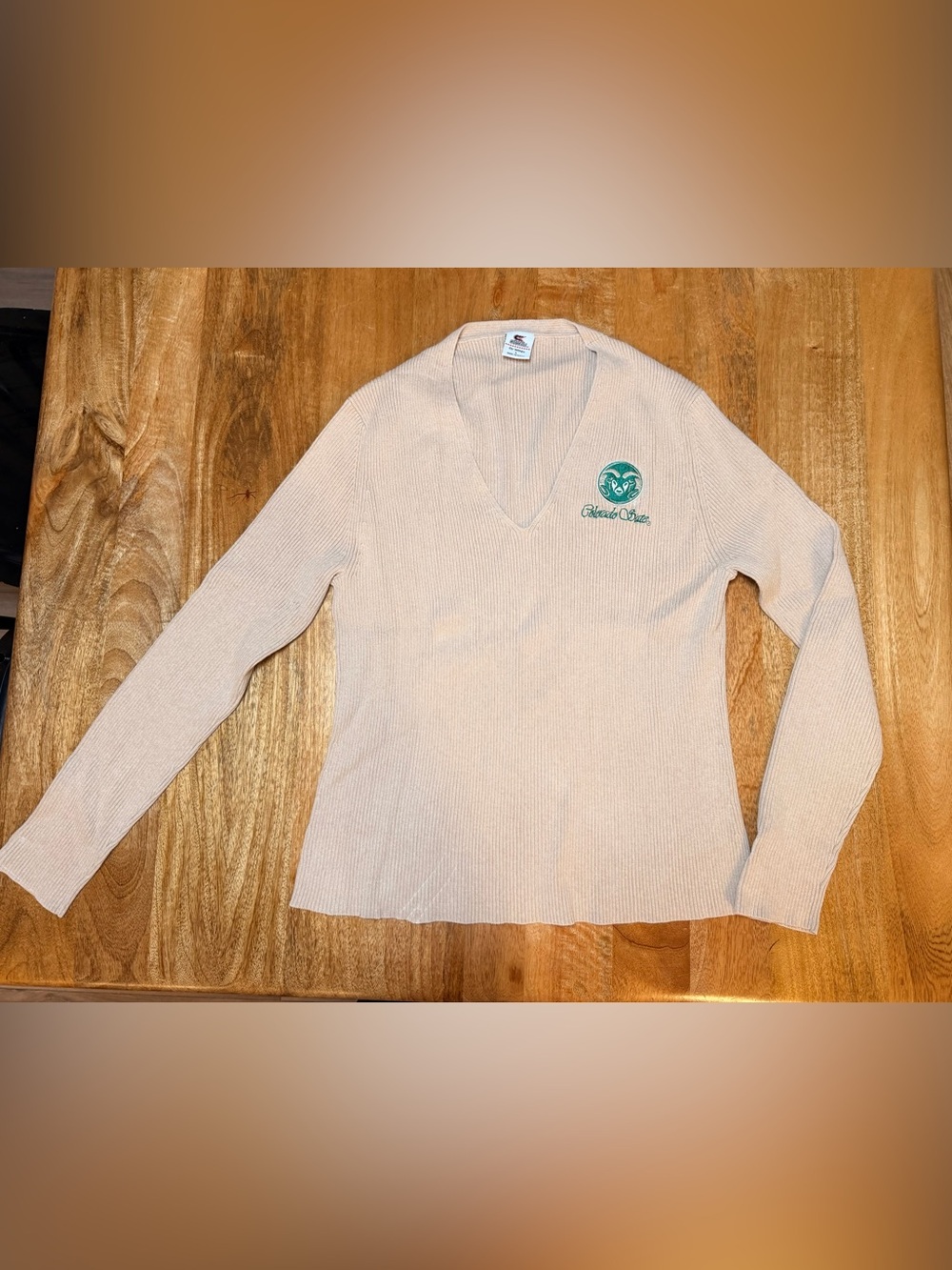 Women’s Colorado State University V Neck Ribbed Sweater